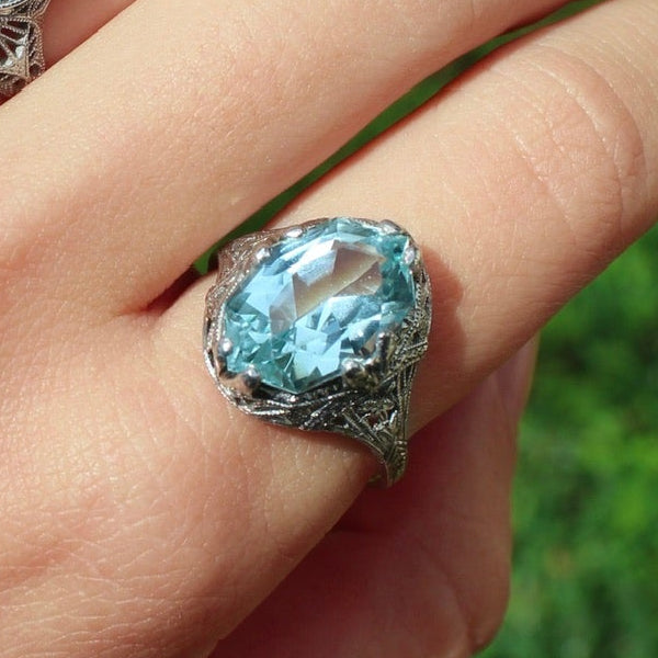 Aquamarine Cocktail Ring