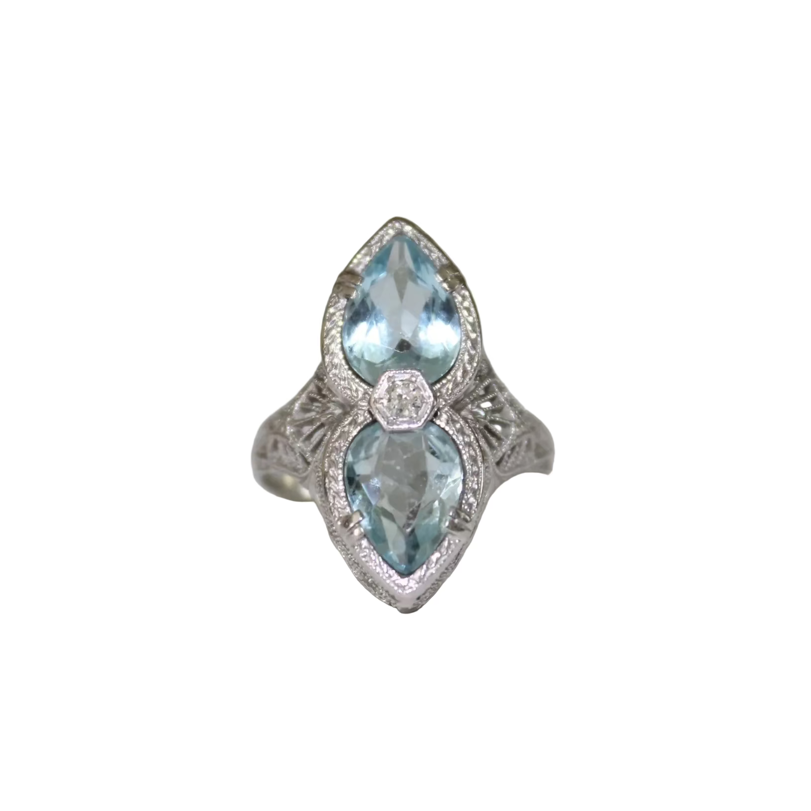 Double Pear Aquamarine