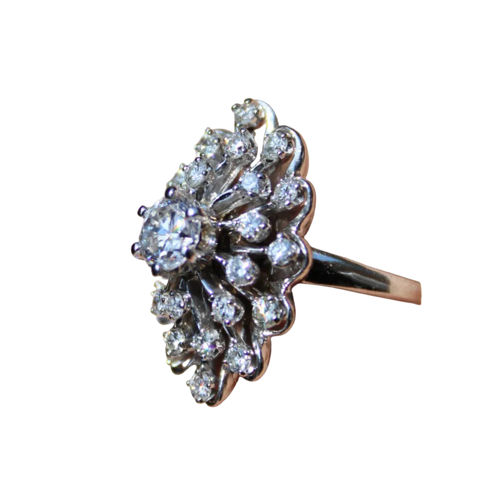 Long Starburst Cocktail Ring